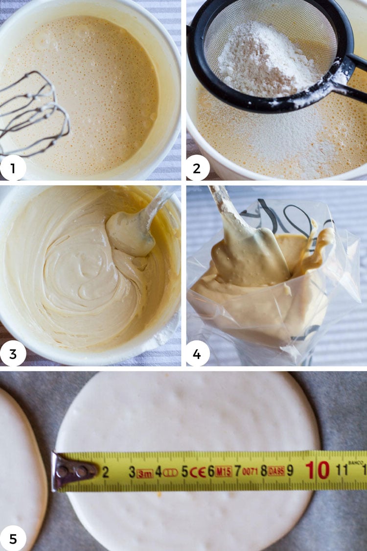 Steps to make the soft cake batter.