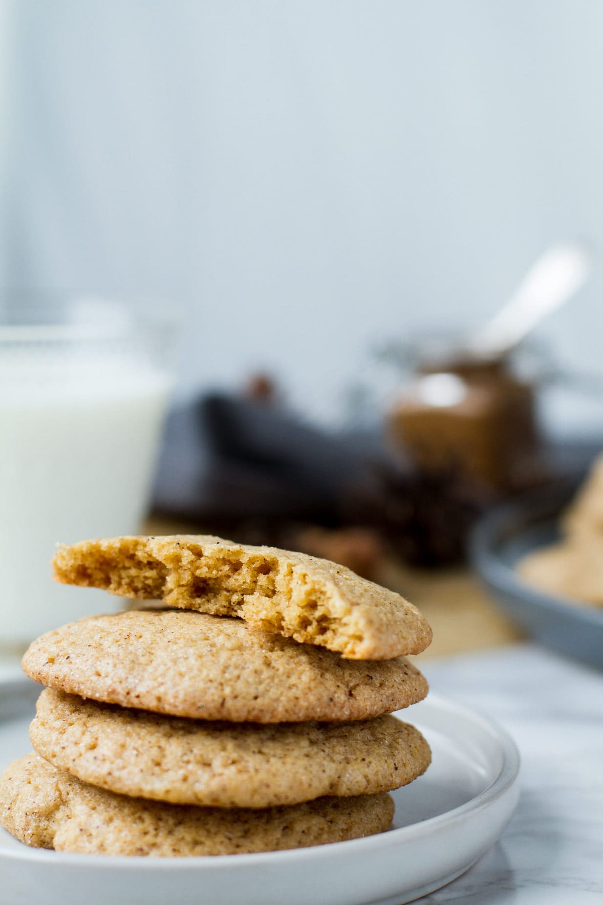 Soft and Chewy Pumpkin Snickerdoodle Cookies