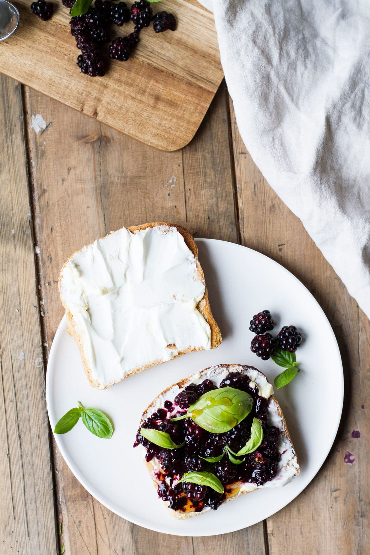 Balsamic Blackberry Basil Grilled Cheese