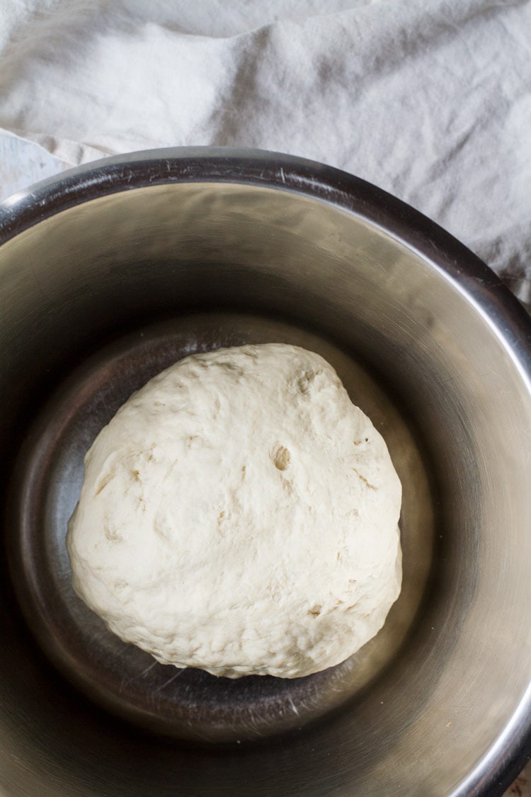 Homemade dinner rolls dough unrisen.